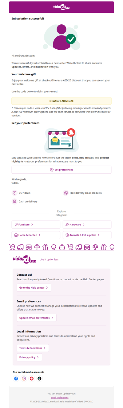 You have been successfully subscribed to our newsletter!