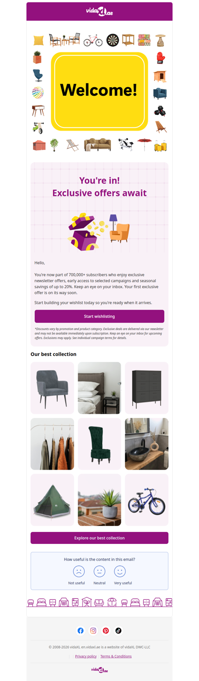 You're in! Enjoy exclusive savings up to 20%