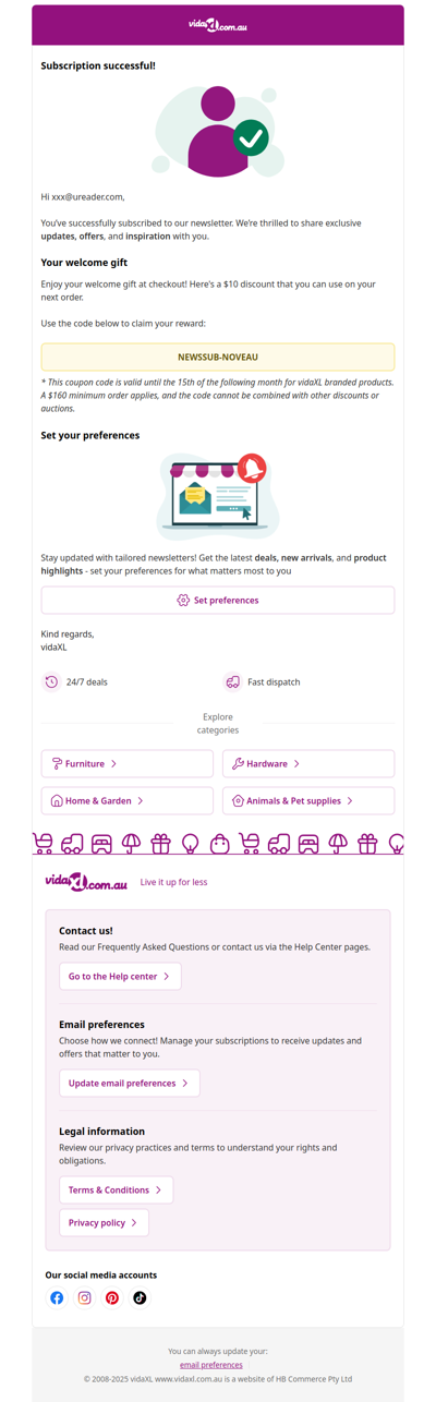 You have been successfully subscribed to our newsletter!
