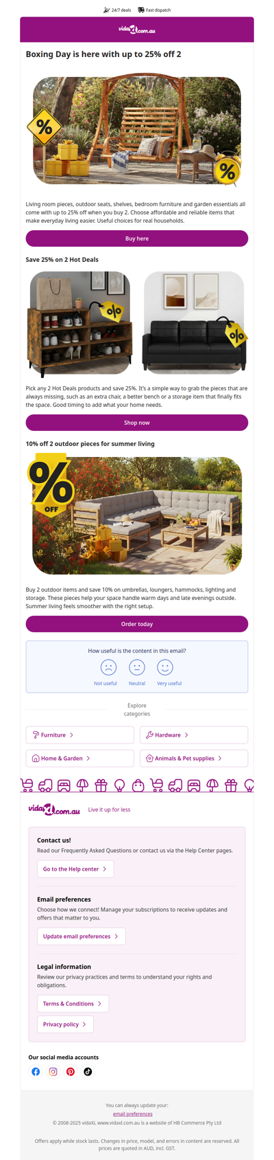 Boxing Day savings are live now, buy 2 and save up to 25%