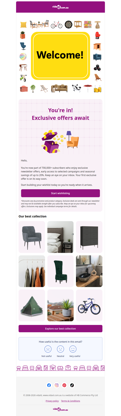 You're in! Enjoy exclusive savings up to 20%