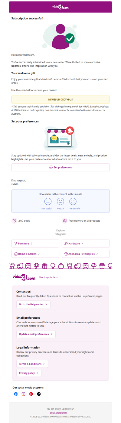 You have been successfully subscribed to our newsletter!
