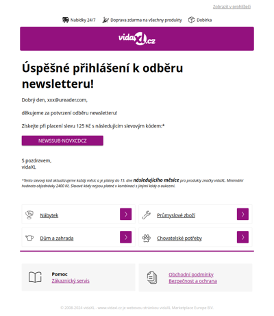 úspěšně jste se přihlásili k odběru našeho newsletteru!