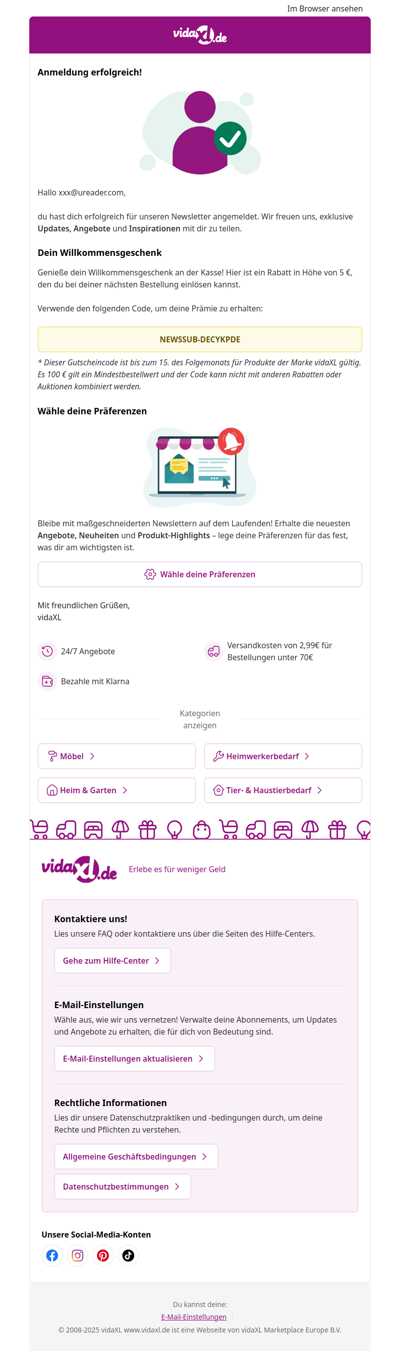Sie haben unseren Newsletter erfolgreich abonniert!