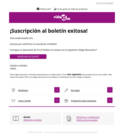 ¡Te has suscrito con éxito a nuestro boletín informativo!