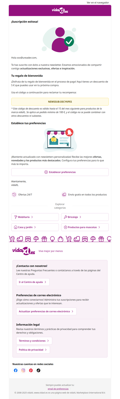 ¡Te has suscrito con éxito a nuestro boletín informativo!