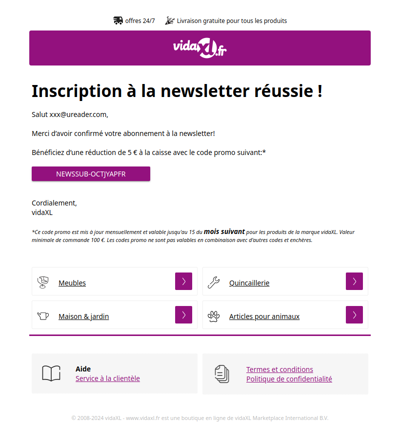 Vous avez été inscrit avec succès à notre newsletter!