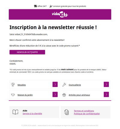 Vous avez été inscrit avec succès à notre newsletter!