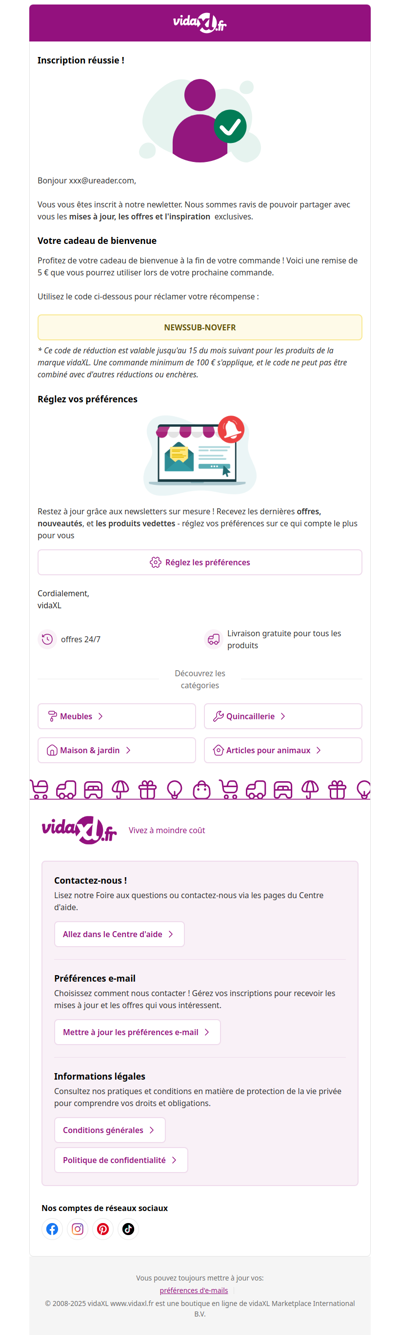 Vous avez été inscrit avec succès à notre newsletter!