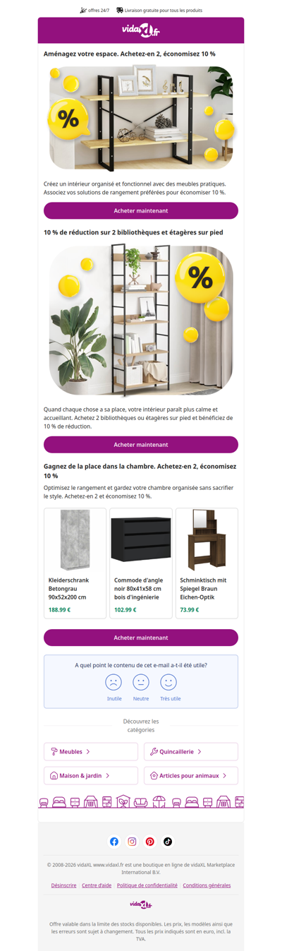 Achetez 2 articles sélectionnés et économisez 10 %