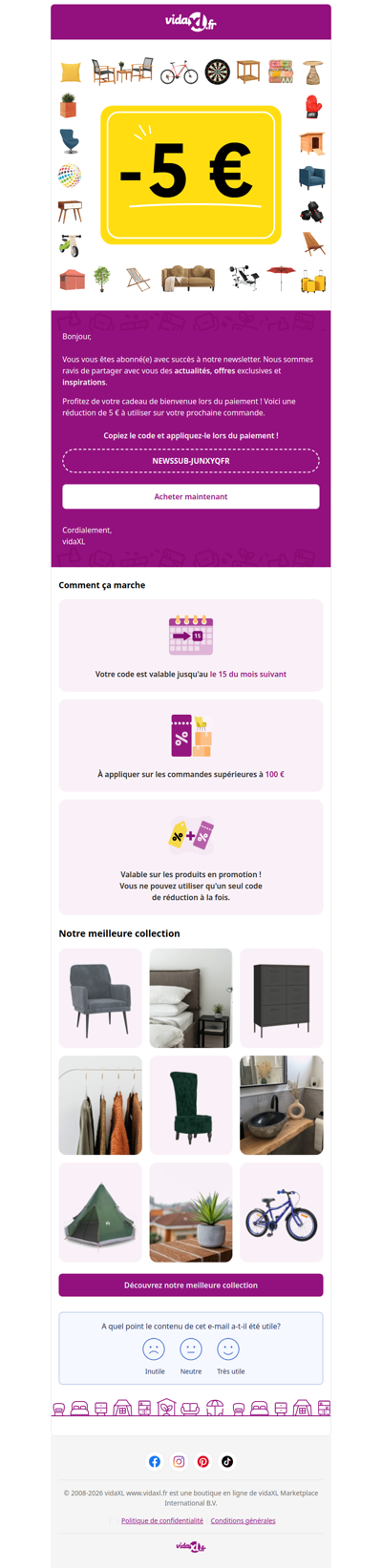 Vous êtes abonné(e) ! 🎉 Voici votre réduction de 5 €