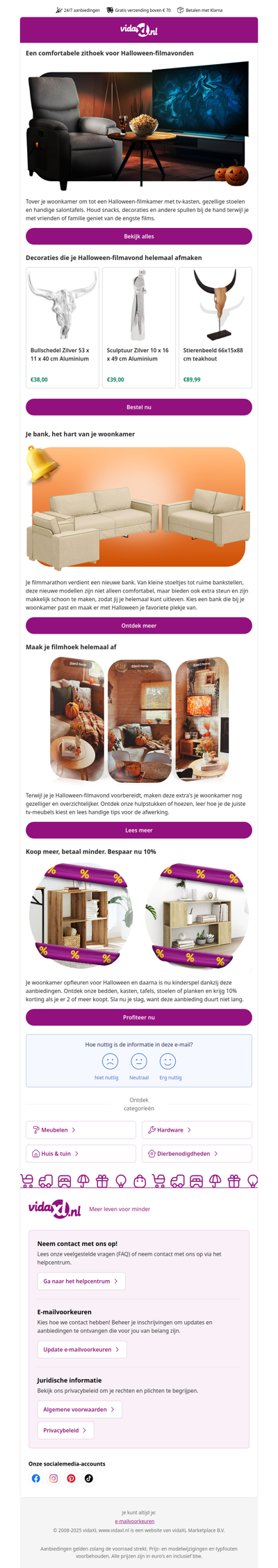 Vier Halloween met een filmavond