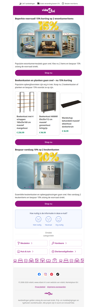 Kies nu 2 items en bespaar voordat de voorraad op is