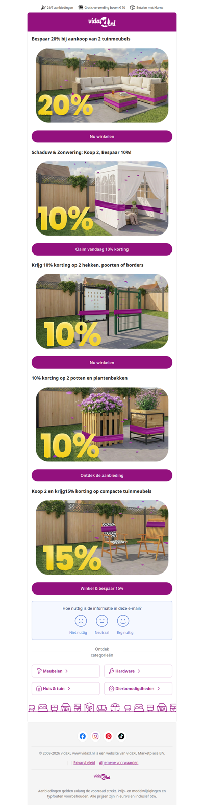 Lente-aanbieding: pak tot 20% korting!