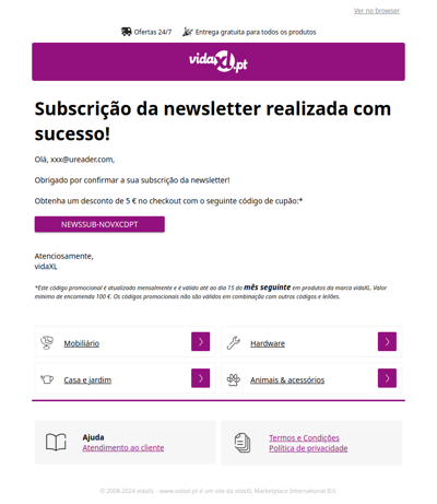 Foi registado com sucesso na nossa newsletter!