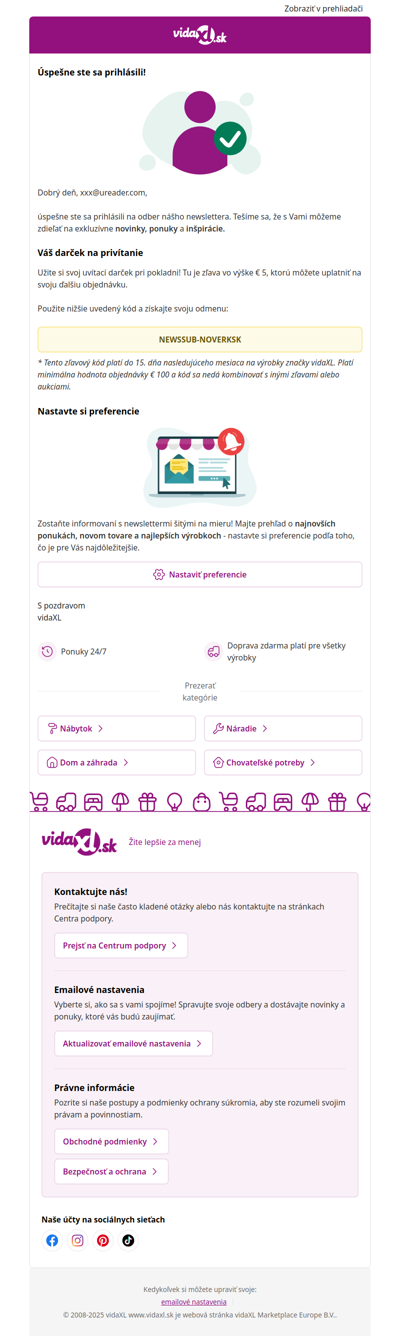 úspešne ste sa prihlásili na odoberanie nášho newslettera!