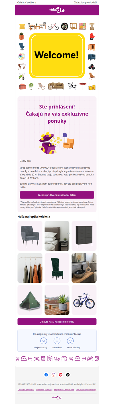 Ste prihlásení! Užite si exkluzívne zľavy až do 20 %