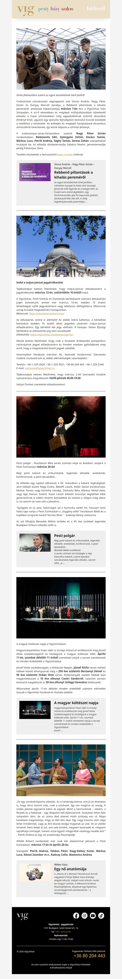 Rebbenő pillantások a kihalás pereméről - ősbemutató a Vígszínház Házi Színpadán