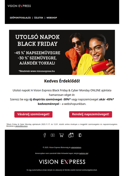🖤 Black Friday & Cyber Monday – utolsó napok, csak online!