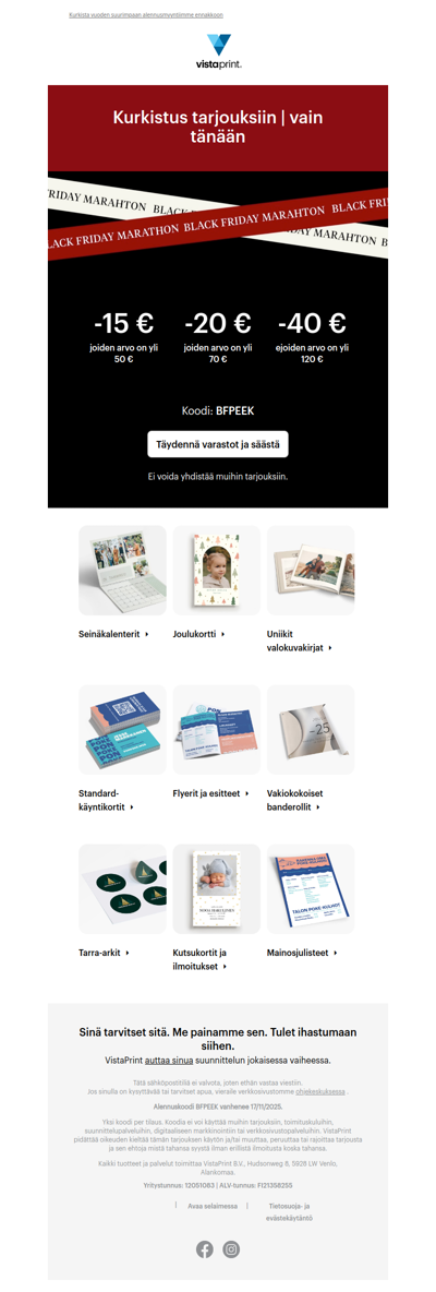 Säästä ajoissa Black Friday -tarjouksilla: Jopa 40 € alennusta