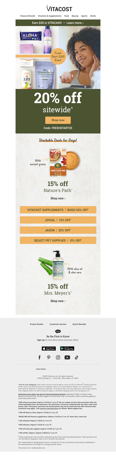 Healthiest You Starts Now muscle 20% off