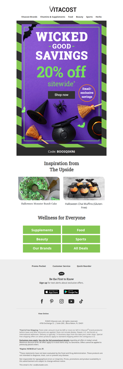 No Tricks, Just Treats 🎃 20% Off Sitewide