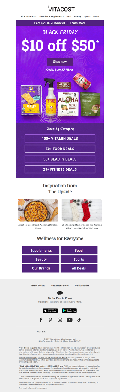 BLACK FRIDAY IS ON! $10 OFF $50 SITEWIDE