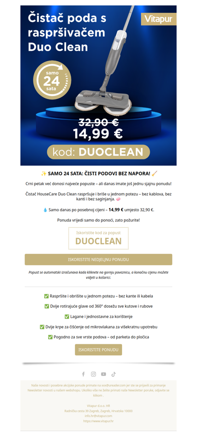 SAMO DANAS: Čistač Duo Clean 🧼💧