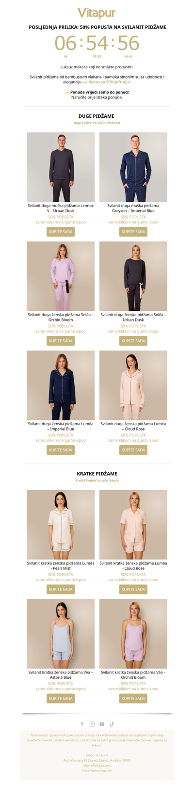 Posljednji sati za 50% popusta na Svilanit pidžame 💫