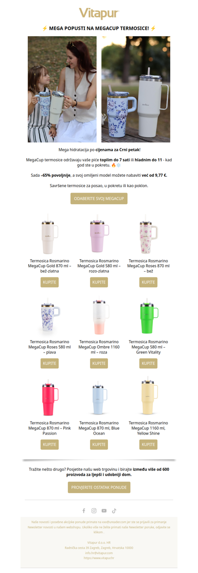 MegaCup od 9,77 € – samo za Crni petak 💥