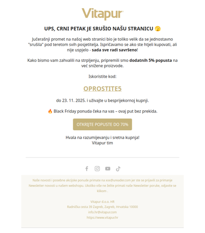 Ispričavamo se 💛