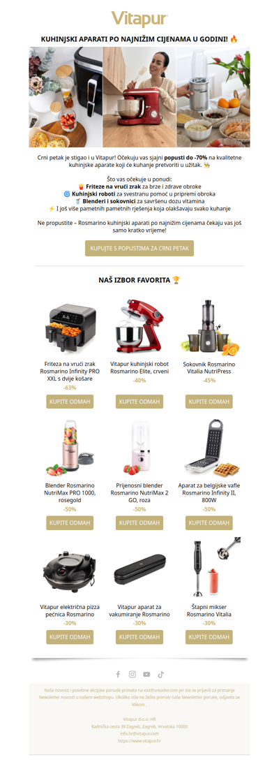 🔥NAJBOLJE ponude na kuhinjske aparate za Crni petak