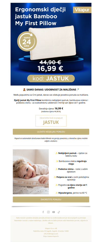 SAMO 24 SATA: Moy First Pillow po posebnoj cijeni 🧸