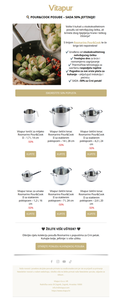 Posuđe Pour&Cook u pola cijene! 🖤🍲