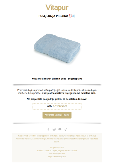 Posljednja prilika! 🛎️ Još samo nekoliko sati.