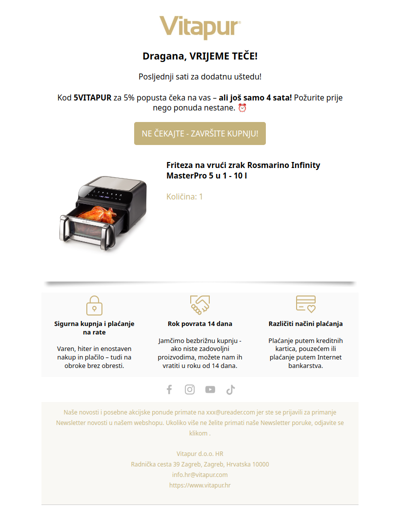 ⏰ Vrijeme teče - posljednja prilika za popust!