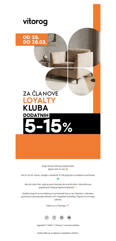 Popusti za članove loyalti kluba! 🧡