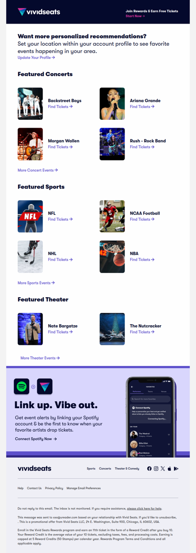 Your National Ticket Update