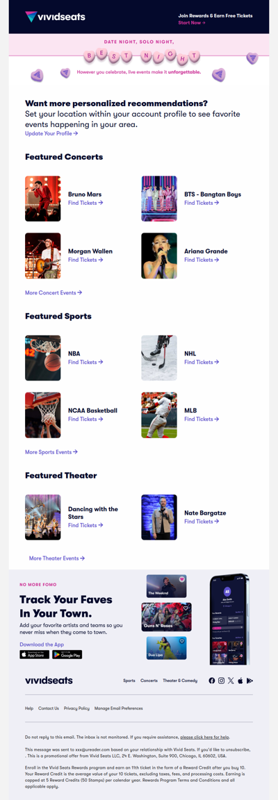 Your National Ticket Update