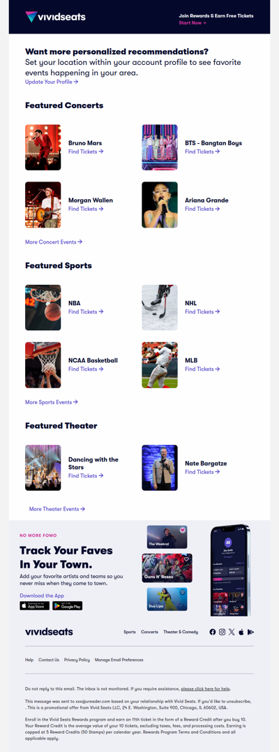 Your National Ticket Update