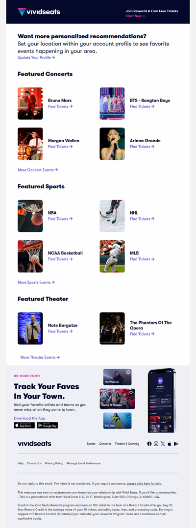 Your National Ticket Update