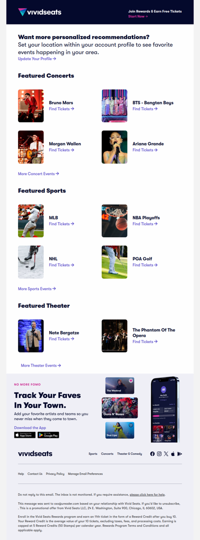 Your National Ticket Update