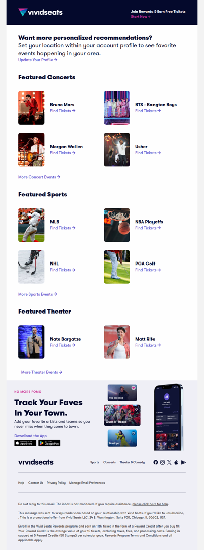 Your National Ticket Update