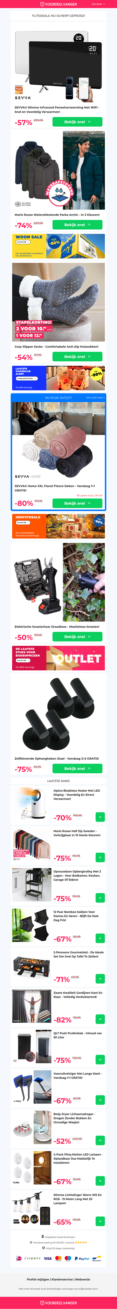 🔥 Nu Besparen: Infrarood Verwarming -57% (OP=OP) / Waterafstotende Parka Jas / Cozy Slipper Socks / Snoeischaar / Ophanghaken