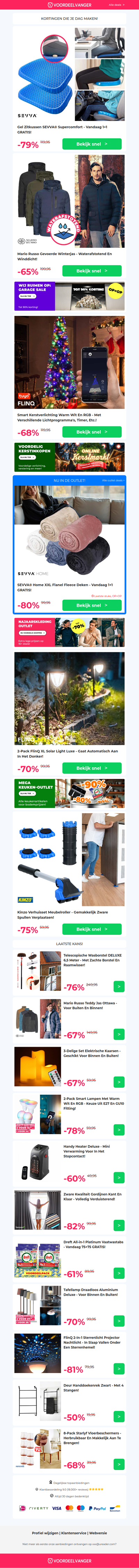 📢 Flitsdeal Alert: Gel Zitkussens 1+1 GRATIS / Winterjas Waterafstotend / Smart kerstverlichting / XL Solar Light / Verhuisset