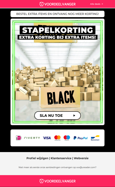 📦💚 Black Friday STAPELKORTING: extra korting bij extra items!