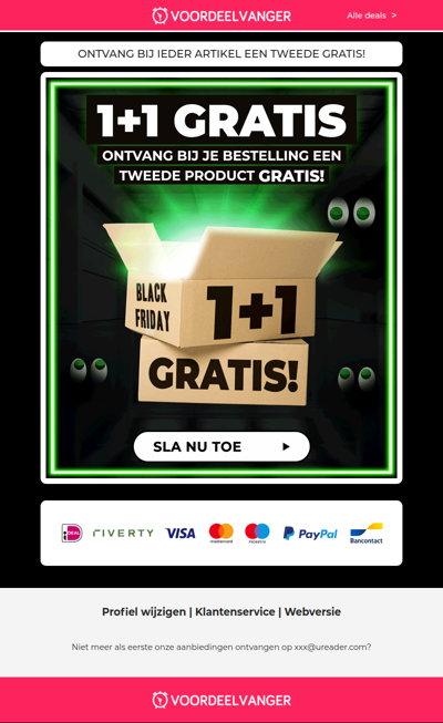 👀 1+1 GRATIS Black Friday Deals 💚 Ontvang Ieder 2e Artikel Gratis!