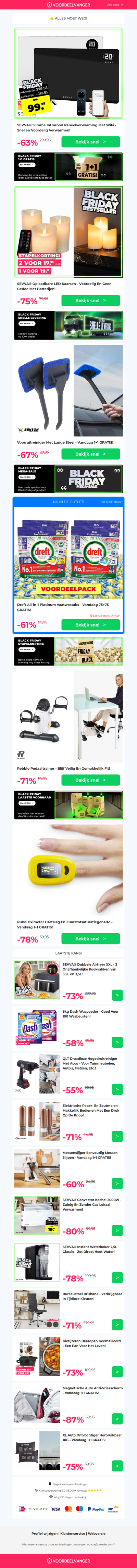 ⚡️ 17% Extra KORTING: Infrarood Paneelverwarming / Zaklamp / Oplaadbare Kaarsen / Voorruitreiniger 1+1 / Pedaaltrainer / Oximeter