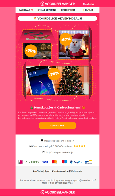 🎅 VOORDELIGE ADVENT-DEALS: Kerstkoopjes & Cadeauknallers!