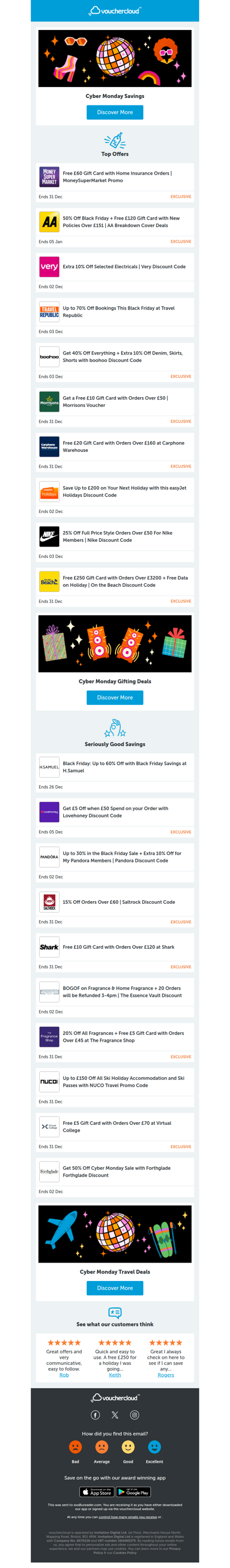 Cyber Monday savings! MoneySuperMarket - £60 gift card • Nike - 25% off • Very - 10% off + more!